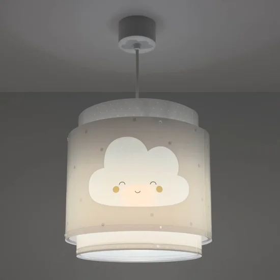 CANDEEIRO DE SUSPENSÃO INFANTIL NUVEM CINZA 2