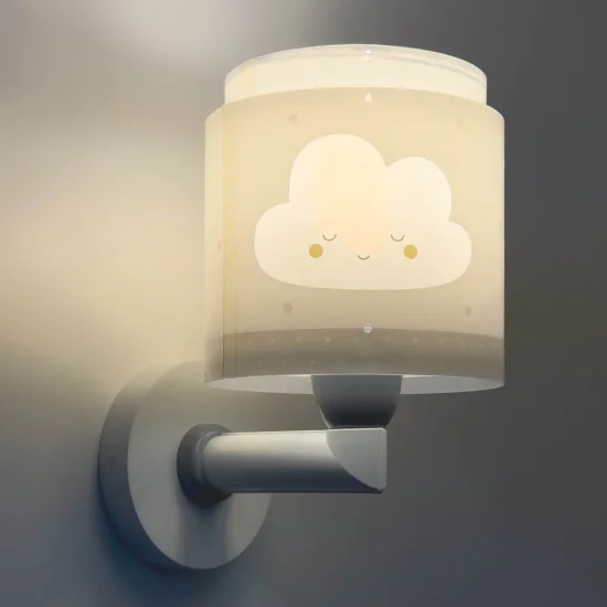 APLIQUE DE PAREDE INFANTIL NUVEM CINZA 2