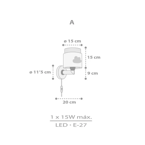 APLIQUE DE PAREDE INFANTIL NUVEM CINZA APLIQUE DE PAREDE INFANTIL NUVEM CINZA