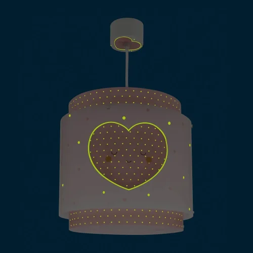 CANDEEIRO DE TETO INFANTIL CORAÇÃO ROSA CANDEEIRO DE TETO INFANTIL CORAÇÃO ROSA