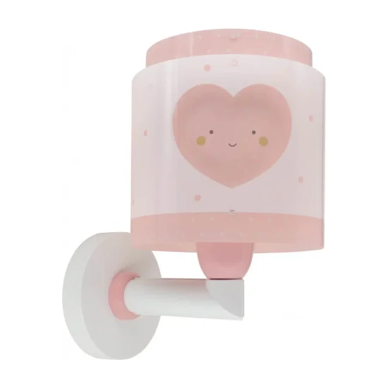 APLIQUE DE PAREDE INFANTIL CORAÇÃO ROSA