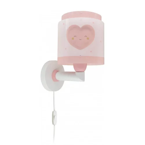 APLIQUE DE PAREDE INFANTIL CORAÇÃO ROSA APLIQUE DE PAREDE INFANTIL CORAÇÃO ROSA