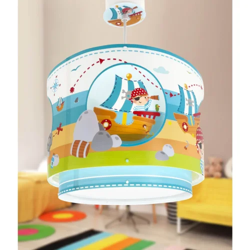 CANDEEIRO DE MESA INFANTIL ILHA PIRATA