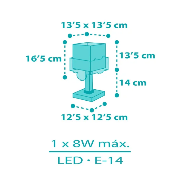 CANDEEIRO DE MESA INFANTIL ANIMAIS DA JUNGLE