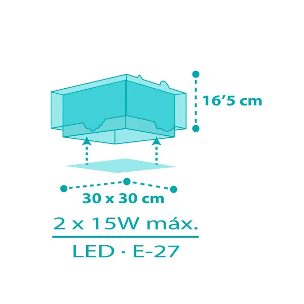 PLAFON INFANTIL ANIMAIS DA SELVA