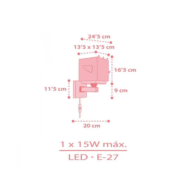 APLIQUE DE PAREDE INFANTIL LITTLE UNICORN APLIQUE DE PAREDE INFANTIL LITTLE UNICORN