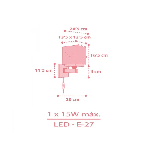 APLIQUE DE PAREDE INFANTIL LITTLE UNICORN APLIQUE DE PAREDE INFANTIL LITTLE UNICORN