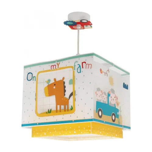CANDEEIRO DE TETO INFANTIL FAZENDA ANIMAIS