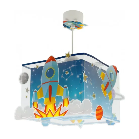 CANDEEIRO DE TETO INFANTIL FOGUETÃO