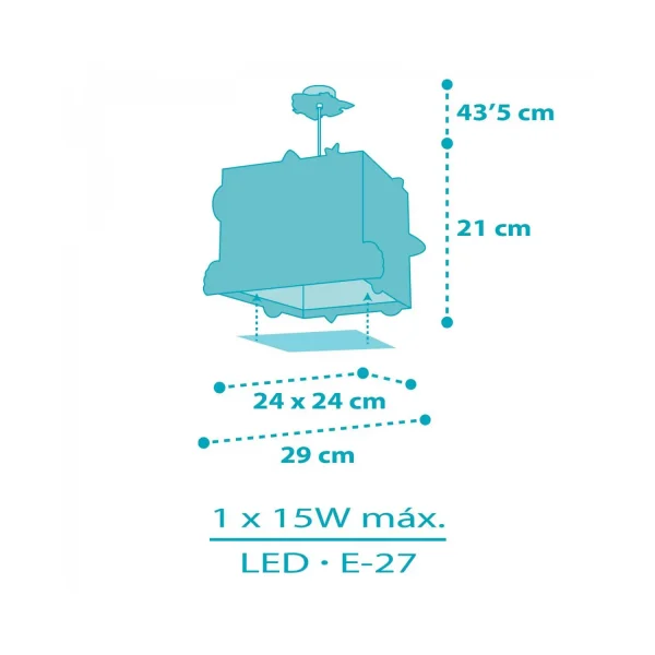 CANDEEIRO DE TETO INFANTIL FOGUETÃO