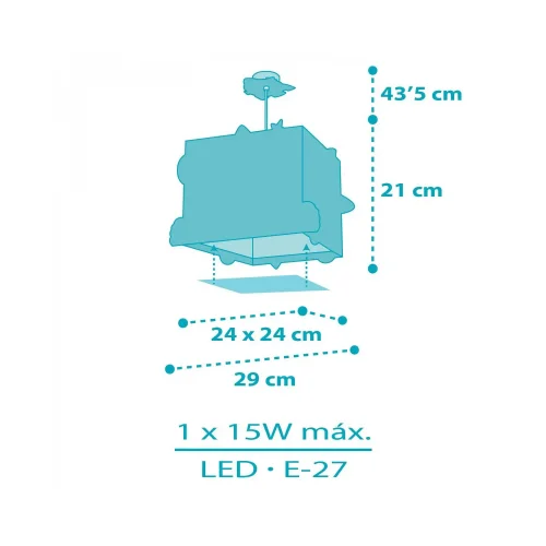 CANDEEIRO DE TETO INFANTIL FOGUETÃO