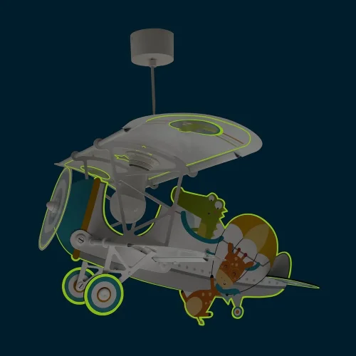 SUSPENSÃO DE TETO INFANTIL AVIÃO CROCODILO