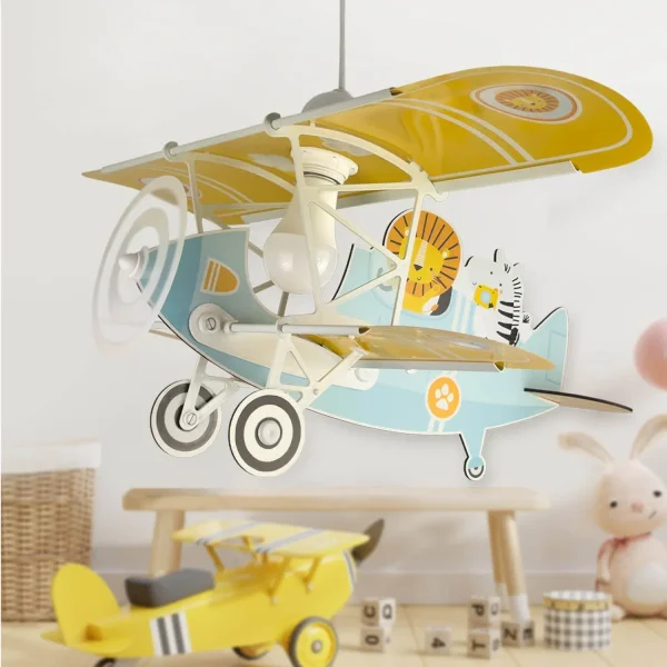 CANDEEIRO DE TETO INFANTIL LION PLANE