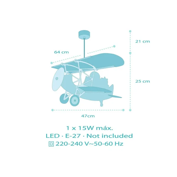 CANDEEIRO DE TETO INFANTIL LION PLANE