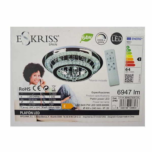 PLAFON DE TETO LED 64W REGULÁVEL VALENTINA