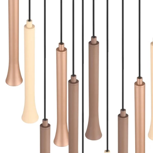 SUSPENSÃO LED 11 LUZES 33W REGULÁVEL BASE CIRCULAR FABIOLA