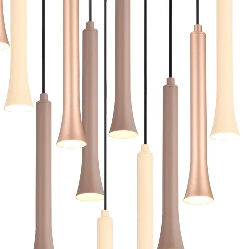 SUSPENSÃO LED 11 LUZES 33W REGULÁVEL BASE CIRCULAR FABIOLA