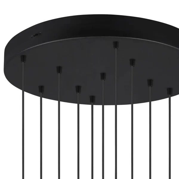 SUSPENSÃO LED 11 LUZES 33W REGULÁVEL BASE CIRCULAR FABIOLA