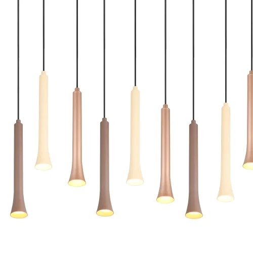 SUSPENSÃO LED 11 LUZES 33W REGULÁVEL BASE RETANGULAR FABIOLA