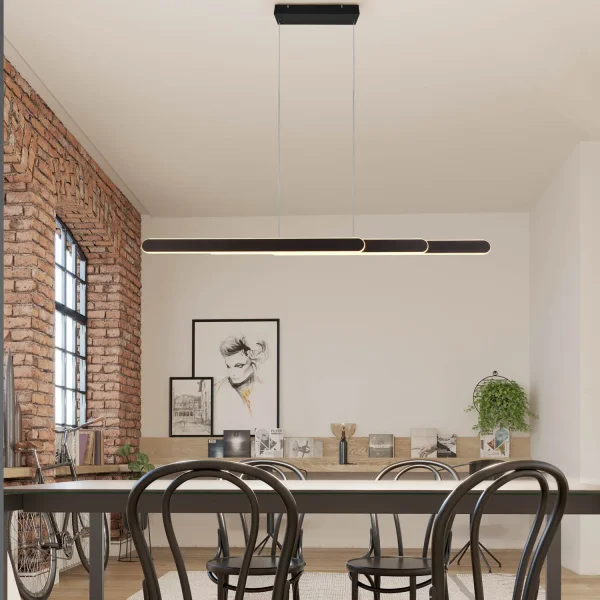 CANDEEIRO DE TETO SUSPENSO LED 48W 2700-6500K PRETO HELENA