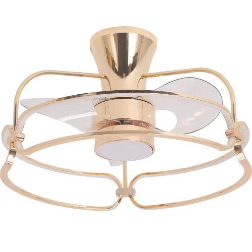 VENTILADOR DE TETO ESTILO PLAFON LED 48W 3000-6000K DOURADO BENEDICT