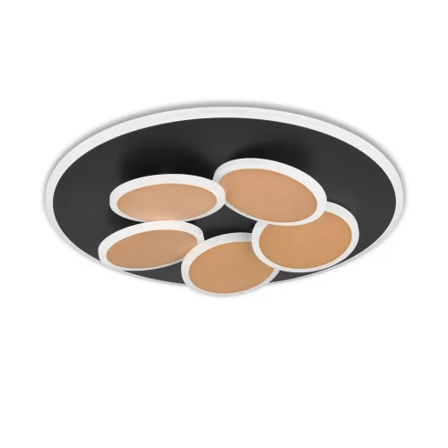 PLAFON DE TETO LED 35W 2700-6500K PRETO/OURO MILAN