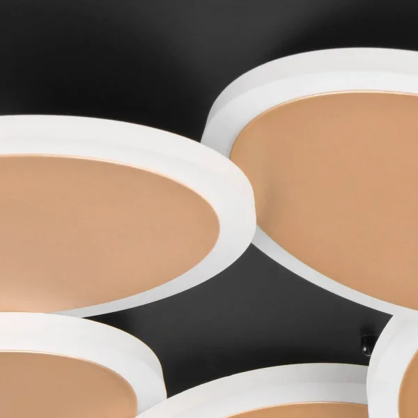 PLAFON DE TETO LED 35W 2700-6500K PRETO/OURO MILAN