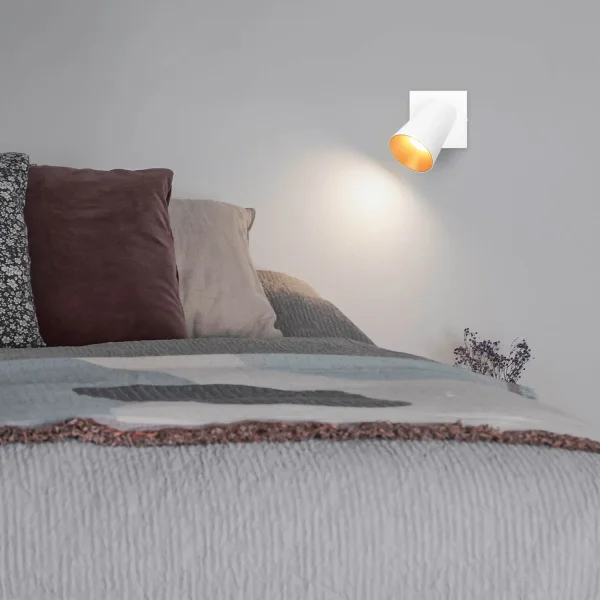 FOCO DE TETO/PAREDE METAL BRANCO GU10 SILVANO