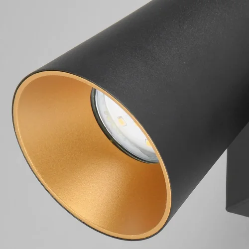 FOCO DE TETO/PAREDE METAL PRETO GU10 SILVANO