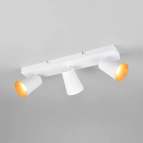 FOCO DE TETO/PAREDE 3 LUZES METAL BRANCO GU10 SILVANO