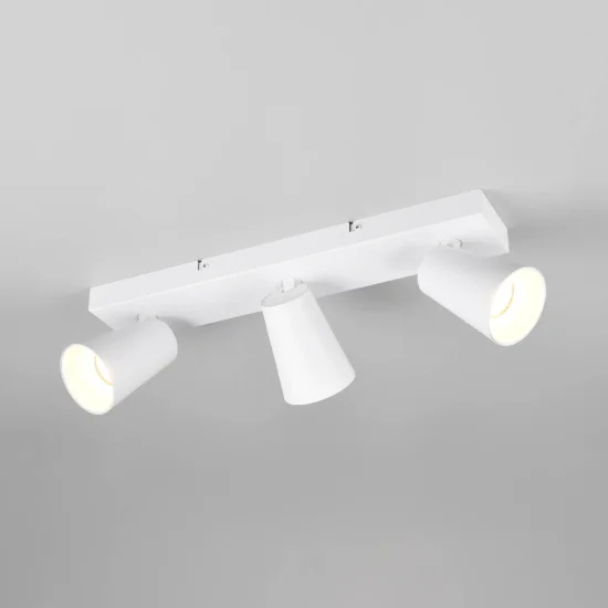 FOCO DE TETO/PAREDE 3 LUZES METAL BRANCO GU10 SILVANO 2