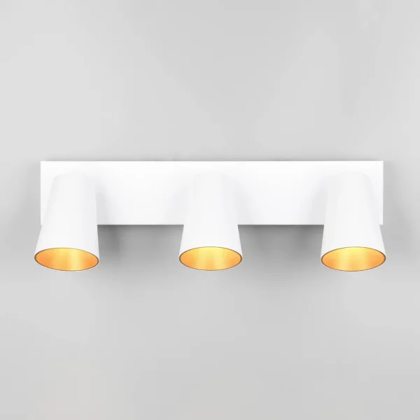 FOCO DE TETO/PAREDE 3 LUZES METAL BRANCO GU10 SILVANO