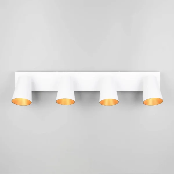 FOCO DE TETO/PAREDE 4 LUZES METAL BRANCO GU10 SILVANO