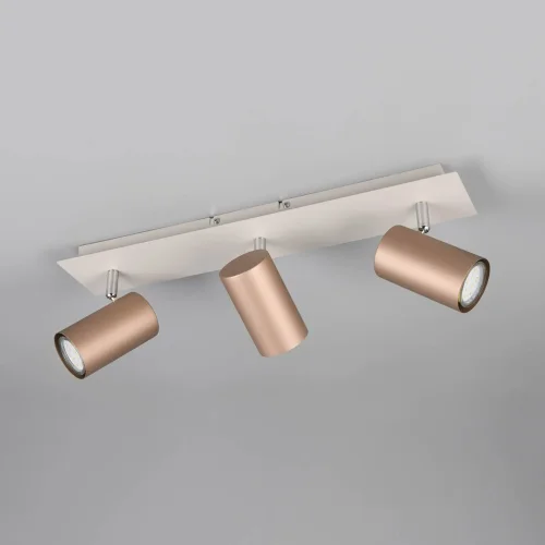 FOCO DE TETO/PAREDE 3 LUZES METAL COFFEE/CINZA GU10 GRAFTON