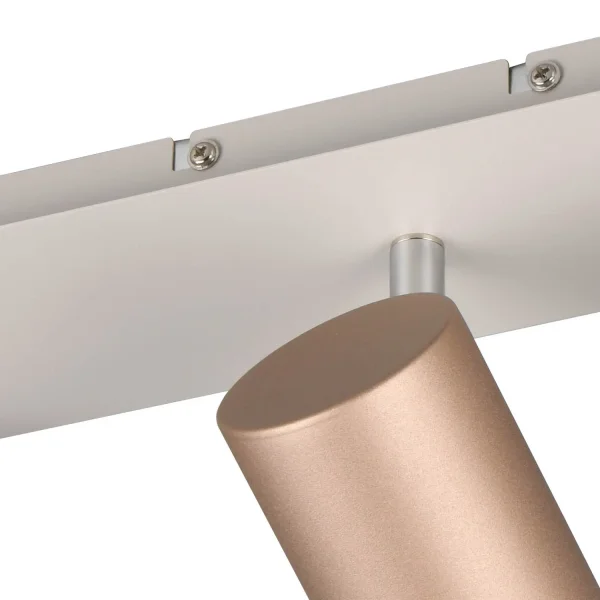 FOCO DE TETO/PAREDE 3 LUZES METAL COFFEE/CINZA GU10 GRAFTON