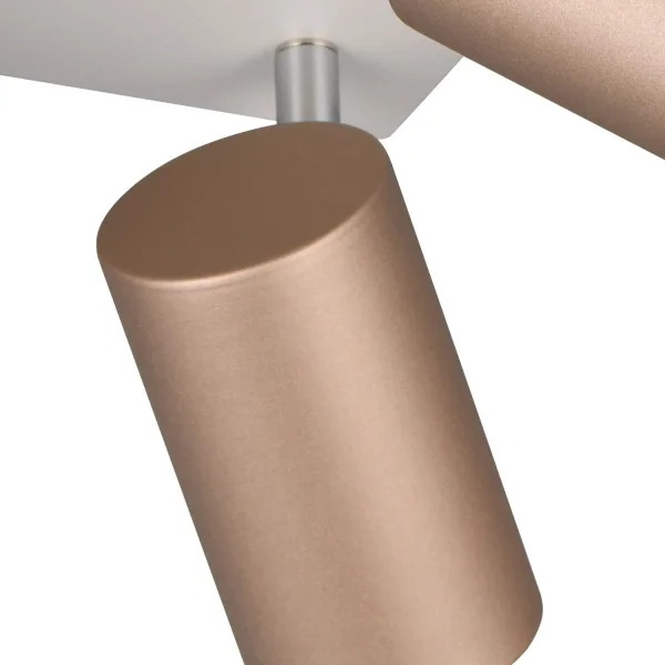 FOCO DE TETO/PAREDE 4 LUZES METAL COFFEE/GRIS GU10 GRAFTON