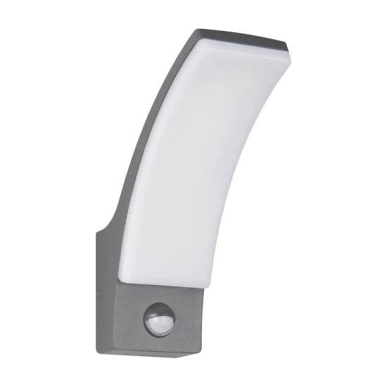APLIQUE EXTERIOR 12,5W 4000K ANTRACITE IP44 C/SENSOR LIRIO 2