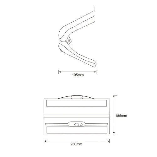 APLIQUE EXTERIOR SOLAR 5W 4000K SENSOR BASCULANTE IP44 MACADAMIA