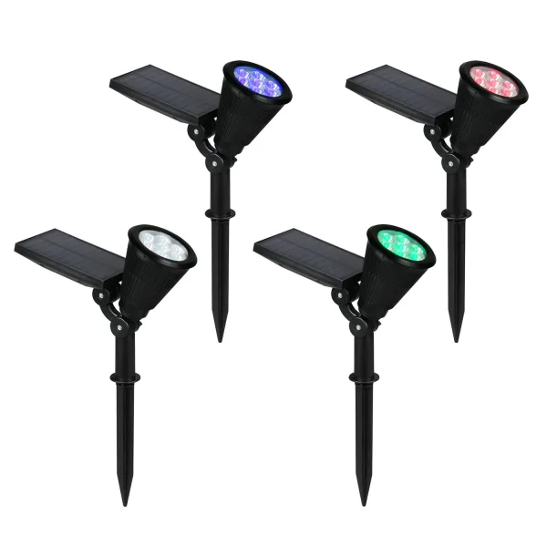 FOCO EXTERIOR SOLAR 1W SENSOR DE ESCURECIMENTO IP44 RGB FLAX