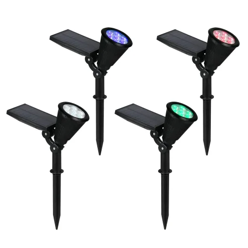 FOCO EXTERIOR SOLAR 1W SENSOR DE ESCURECIMENTO IP44 RGB FLAX