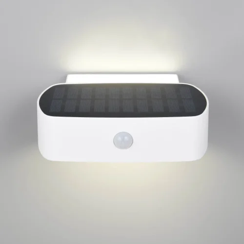 APLIQUE EXTERIOR SOLAR HÍBRIDO 6W 4000K SENSOR IP44 BRANCO BEGA