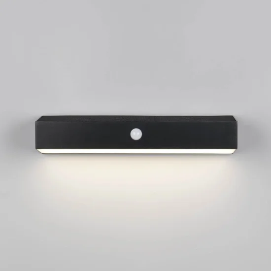 APPLIQUE ESTERNO SOLARE IBRIDO 6W 4000K SENSORE IP44 NERO SUNDEW 2