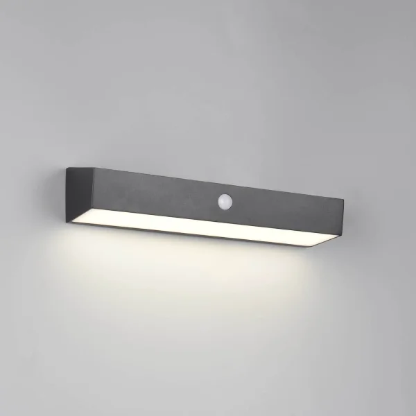 APPLIQUE ESTERNO SOLARE IBRIDO 6W 4000K SENSORE IP44 NERO SUNDEW