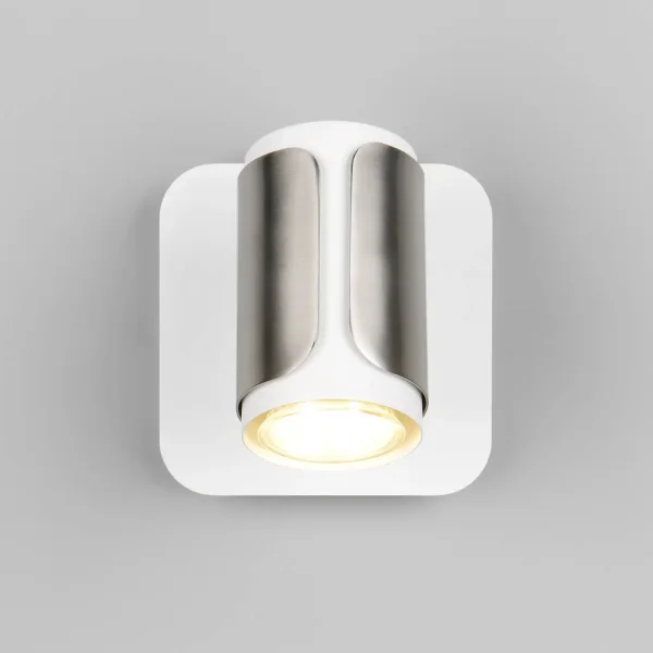 APLIQUE PAREDE/TETO GU10 METAL NÍQUEL FOSCO GIADA