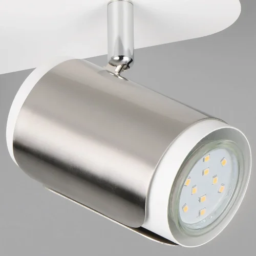 SPOT DE PAREDE/PLAFON DE TETO 2 LUZES GU10 METAL NÍQUEL FOSCO GIADA