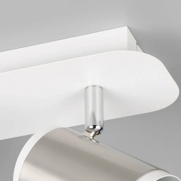 SPOT DE PAREDE/PLAFON DE TETO 2 LUZES GU10 METAL NÍQUEL FOSCO GIADA