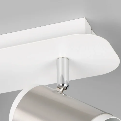 SPOT DE PAREDE/PLAFON DE TETO 2 LUZES GU10 METAL NÍQUEL FOSCO GIADA