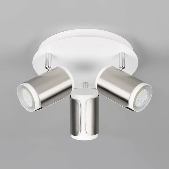SPOT DE PAREDE/TETO 3 LUZES GU10 METAL NÍQUEL MATE GIADA 2