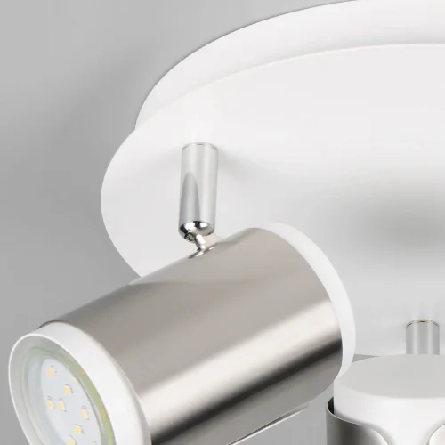 SPOT DE PAREDE/TETO 3 LUZES GU10 METAL NÍQUEL MATE GIADA