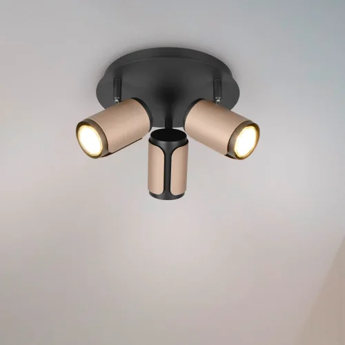 SPOT DE PAREDE/TETO 3 LUZES GU10 METAL COFFEE GIADA